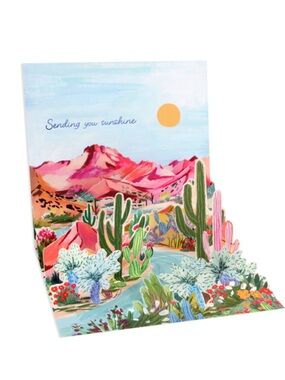 Up With Paper Desert Colors Pop-up Card